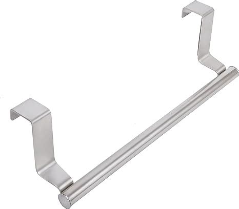 over cabinet 9 towel bar brushed stainless steel|over the cabinet towel stand.